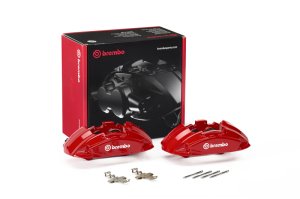 Mercedes-Benz E63 AMG S Brake Calipers - Front - Brembo OE - Hydraulic X-Style - Red - 2020 Mercedes-Benz E63 AMG S Brake Calipers - Front - Brembo OE - Hydraulic X-Style - Red - 2020